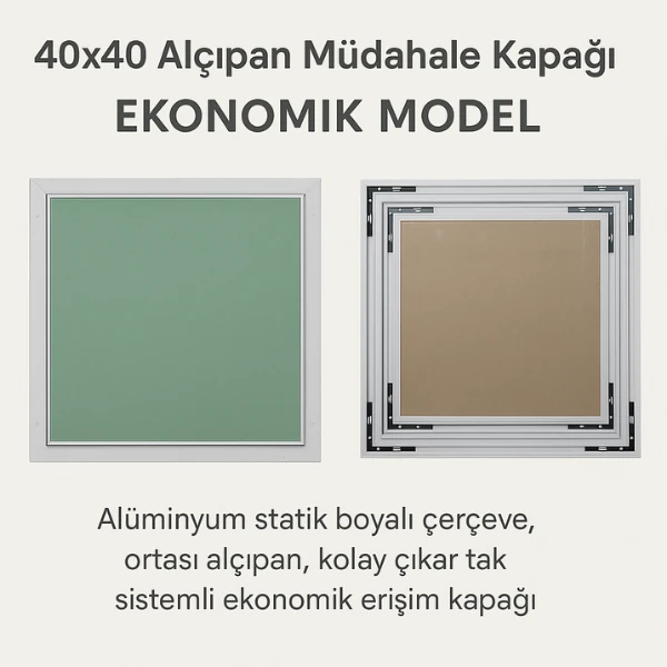 40x40 Alçıpan Müdahale Kapağı Ekonomik Model